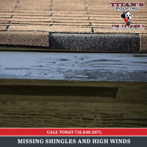 Missing shingles and high winds